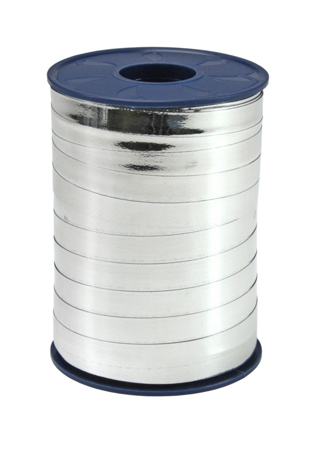 Presentsnöre Metallic 250mx10mm silver - 250mx10mm - 1