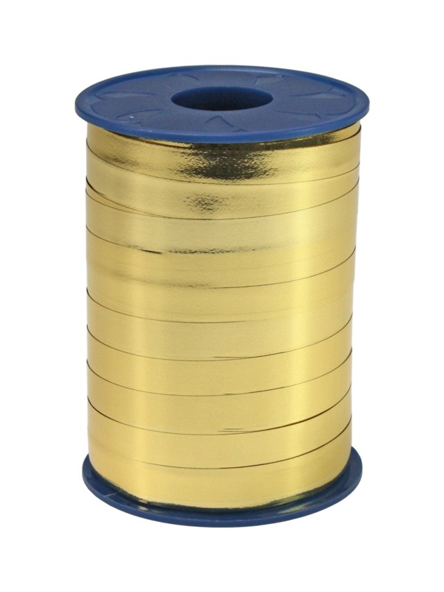 Presentsnöre Metallic 250m x 10mm guld - 250mx10mm - 1