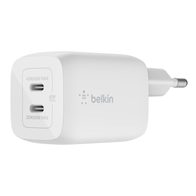 Väggladdare Belkin USB-C PD PPS Dual GaN 65W - 1