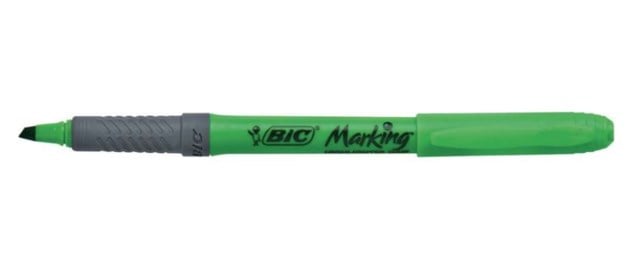 Överstrykningspenna Bic Highlighter Grip grön - 1,6-3,2mm - 1