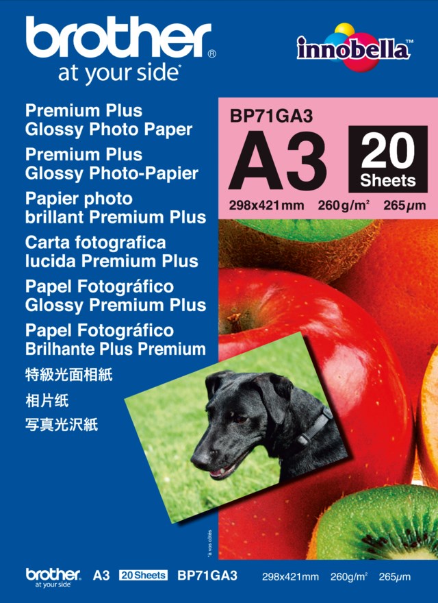 Bläckstrålepapper Brother glossy A3 260g 20ark/fp - A4 - 1