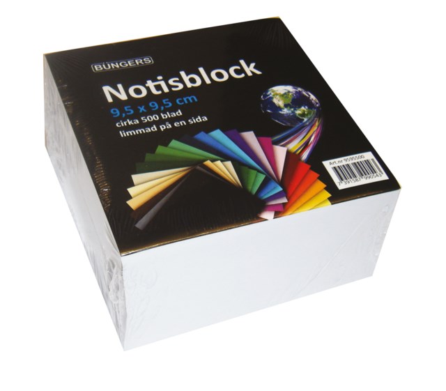 Blockkub limmad 95x95mm vit 500ark/kub - 95x95mm - 1