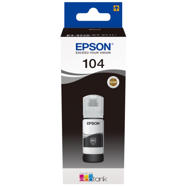 Ink-Jet Epson T104 Eco Tank svart - 1
