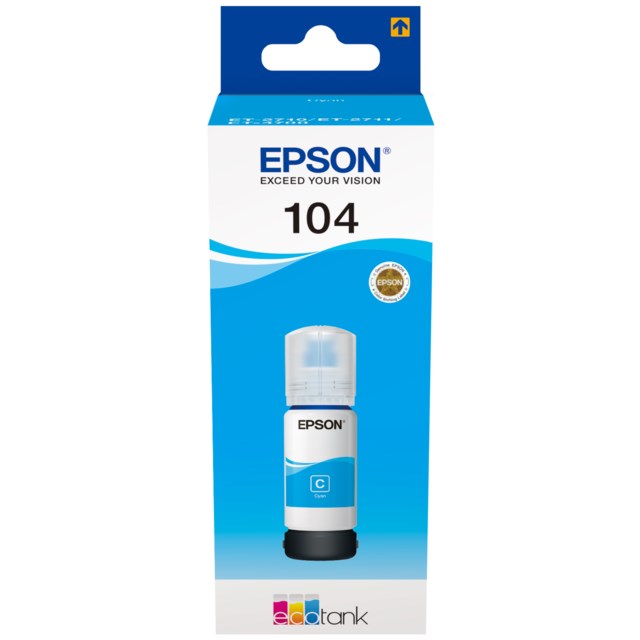 Ink-Jet Epson T104 Eco Tank cyan - 1