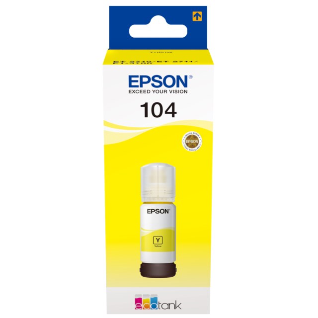 Ink-Jet Epson T104 Eco Tank gul - 1