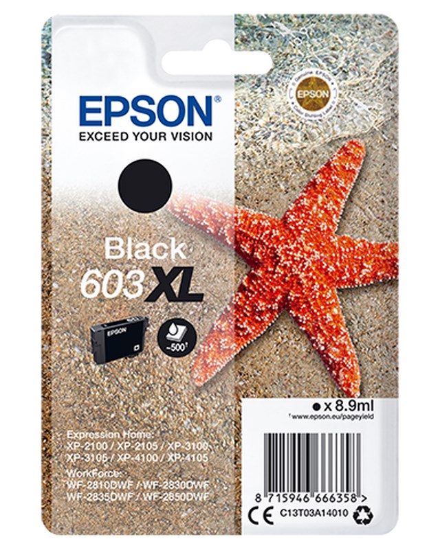 Ink-Jet Epson 603XL svart - 1