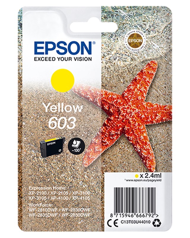 Ink-Jet Epson T03U 603 gul - 1