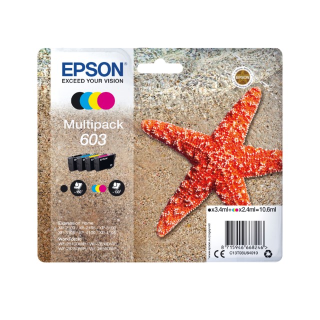 Ink-Jet Epson T03U 603 Multipack 4-färg - 1
