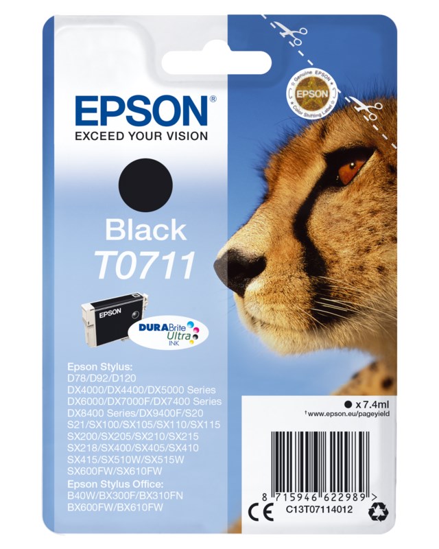 Ink-Jet Epson T0711 svart - 1