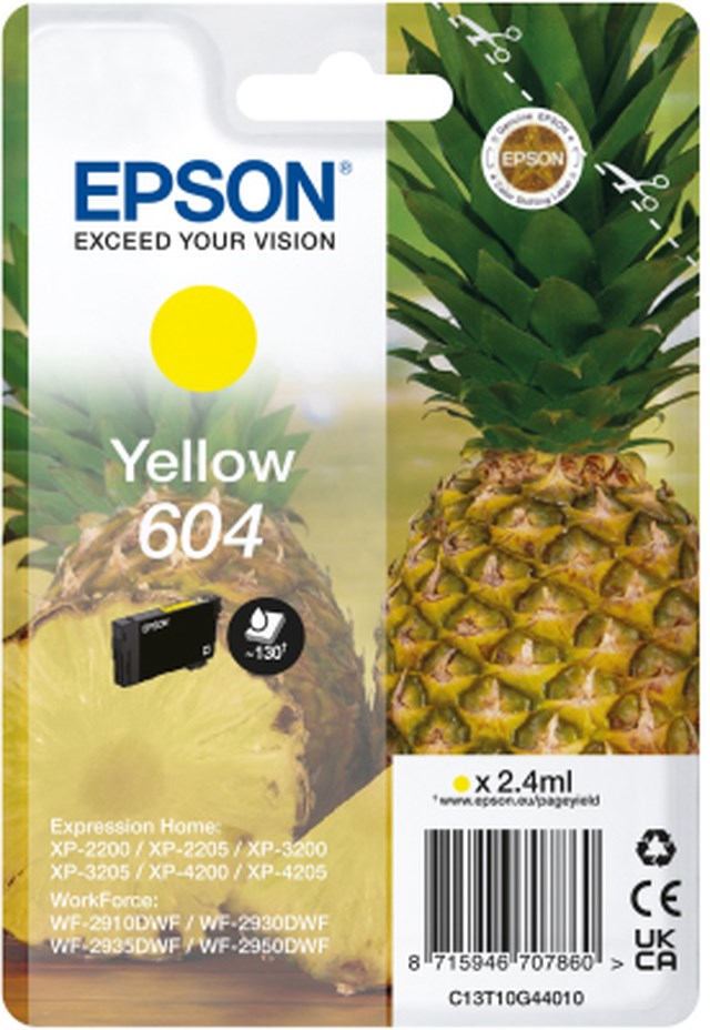Ink-Jet Epson T604 gul - 1
