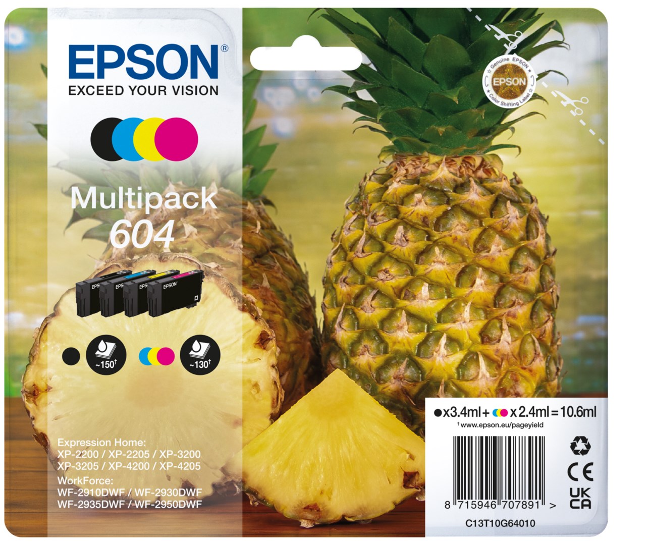 Ink-Jet Epson T604 Multipack 4-färg | Kontorab.se