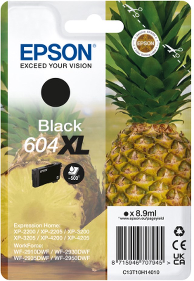 Ink-Jet Epson T604XL svart - 1