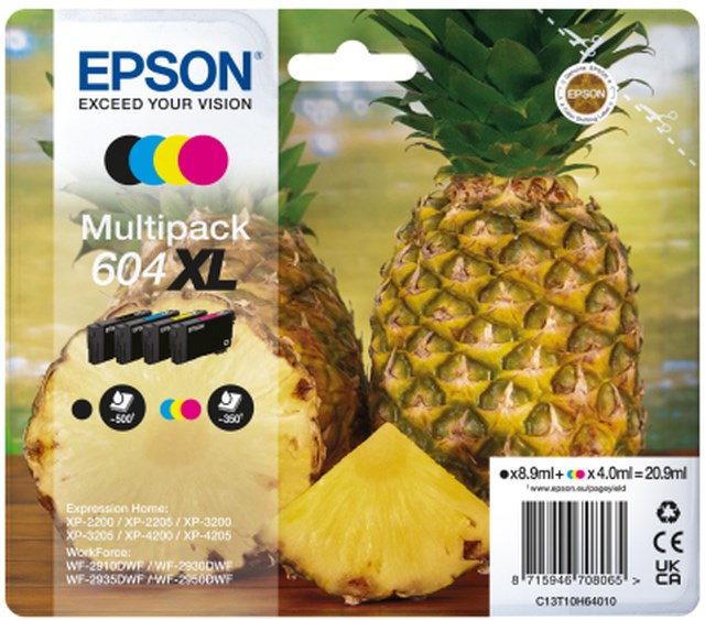 Ink-Jet Epson T604XL Multipack 4-färg - 1