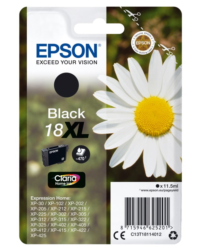 Ink-Jet Epson T1811 XL svart - 1