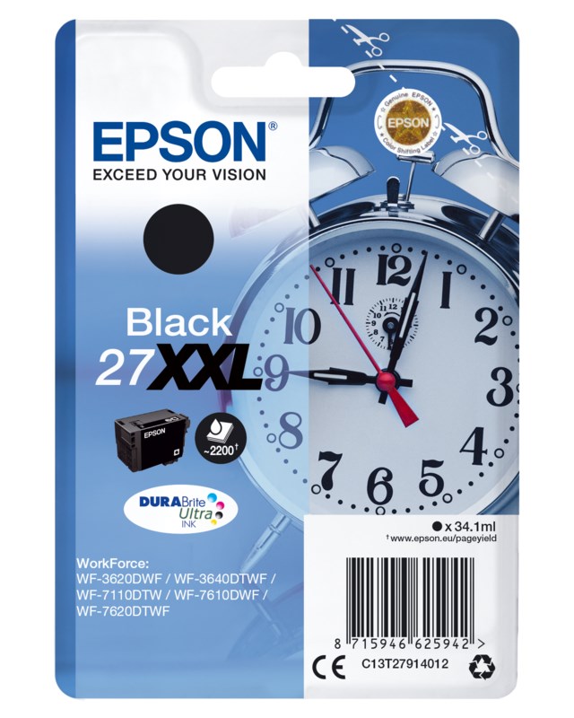 Ink-Jet Epson 27XXL svart - 1
