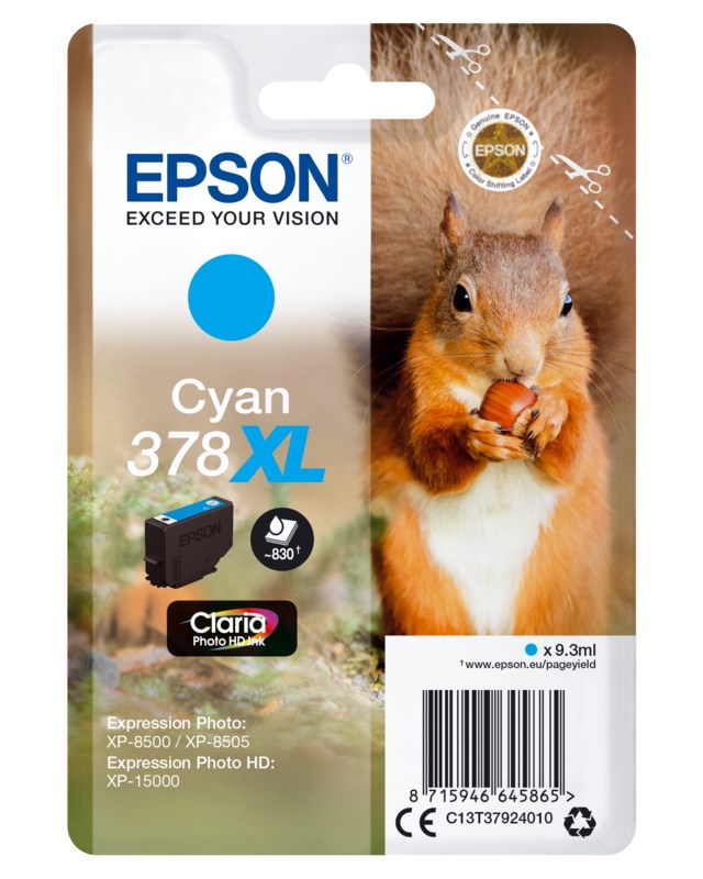 Ink-Jet Epson T378 XL cyan - 1