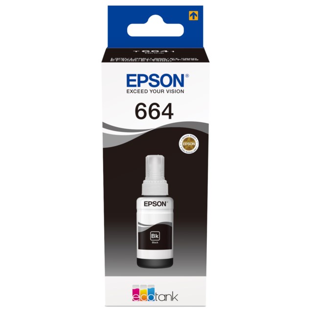 Ink-Jet Epson T6641, Svart - 1