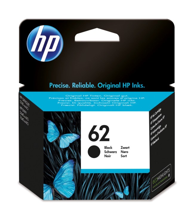 Ink-Jet HP svart No62 - 1