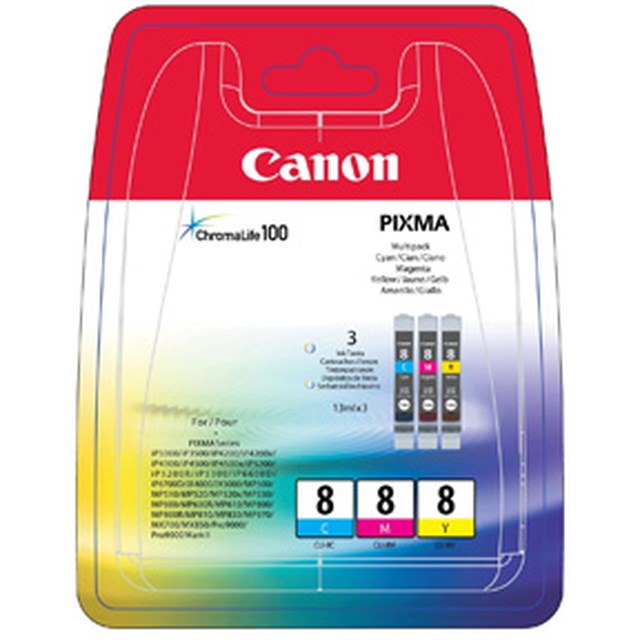 Ink-Jet Canon CLI-8C/M/Y Multipack cyan/magenta/gul - 1