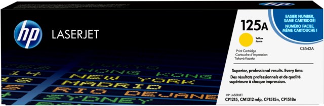 Lasertoner HP CB542A 125A gul - 1