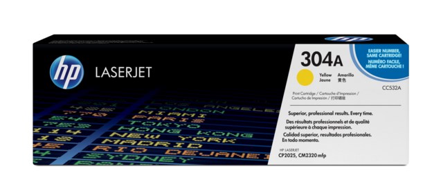Lasertoner HP CC532A 304A gul - 1