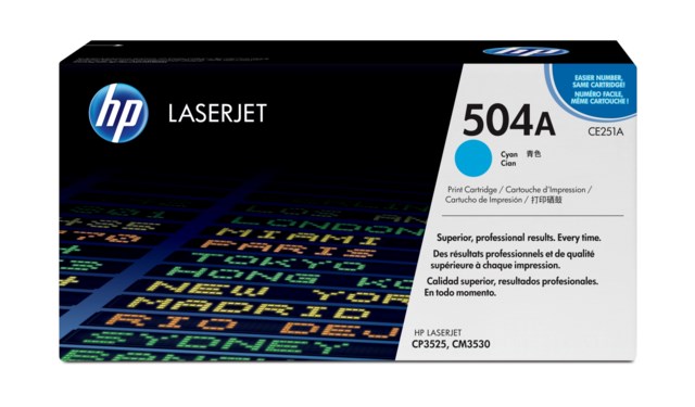 Lasertoner HP no 504A CE251A cyan - 1