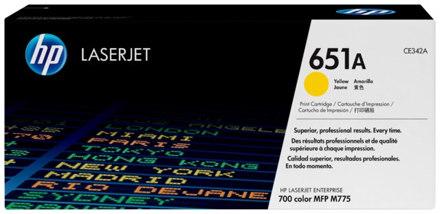Lasertoner HP 651A gul - 1
