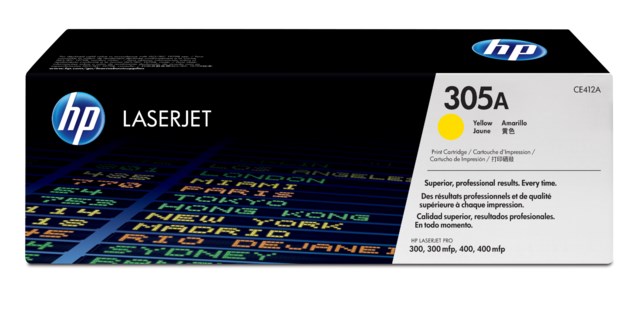 Lasertoner HP CE412A/305A gul - 1