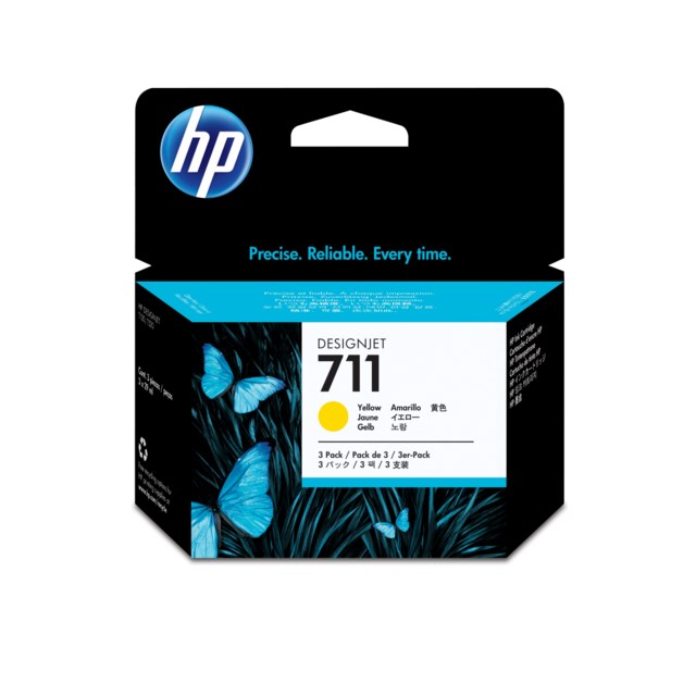 Ink-Jet Hp No711 gul 3-pack - 1