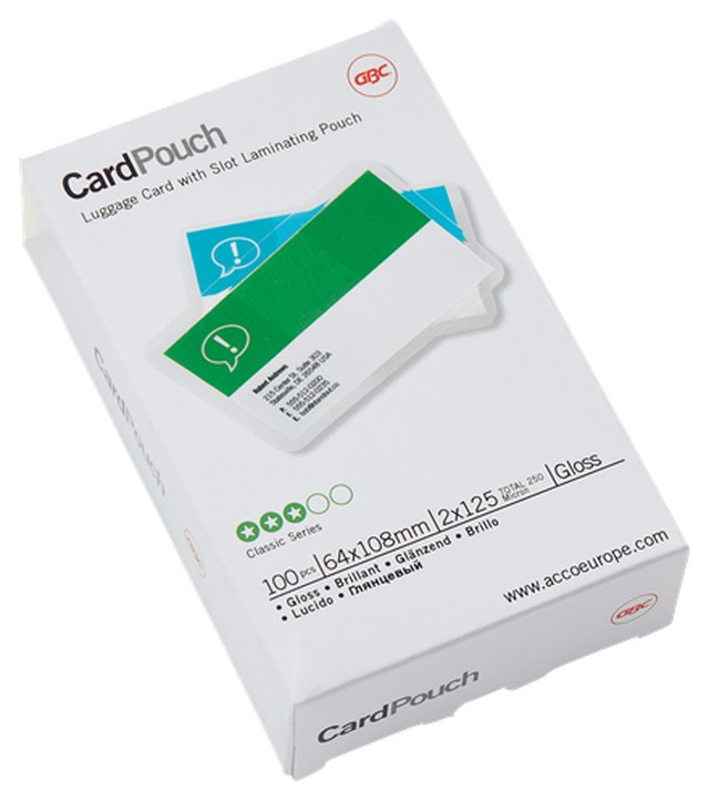 Lamineringsficka GBC 64x108mm (bagagekort) 100/fp - 64x108mm - 1