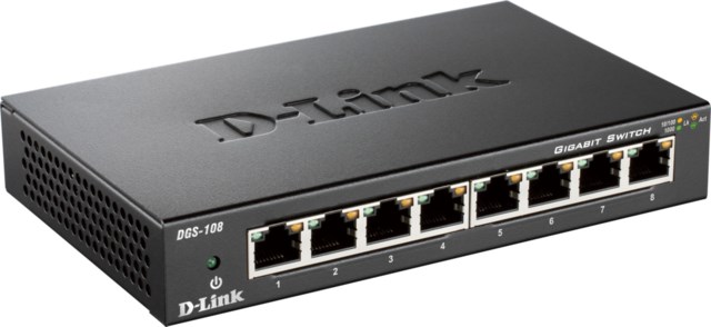 8-Port 10/100/1000 Gigabit Metallhölje Skrivbordsväxel - 1