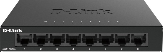8-Port Gigabit Ethernet Metallhölje Ohanterad Lätt Växel - 1