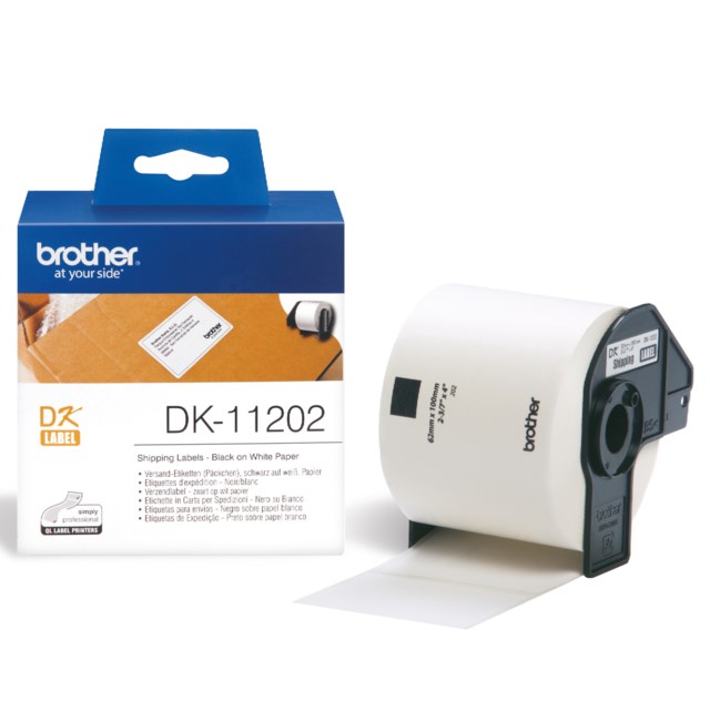 Etikett Brother 62x100mm Adressetikett för godsm 300st/rl - 62x100mm - 1