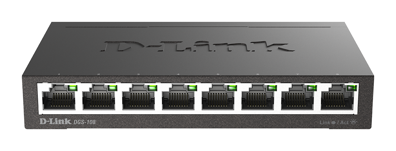 D-LINK 8-port 10/100/1000 Gigabit Metal Housing Desktop Swit - Elektronik & IT - Datortillbehör - Nätverksprodukter