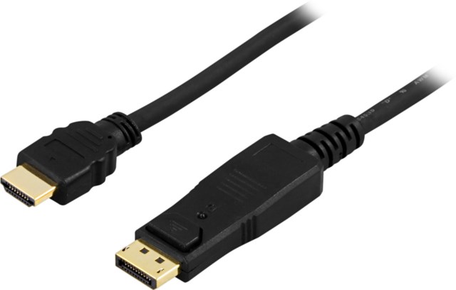 DisplayPort till HDMI-kabel 20-pin m - m 0,5m svart - 1