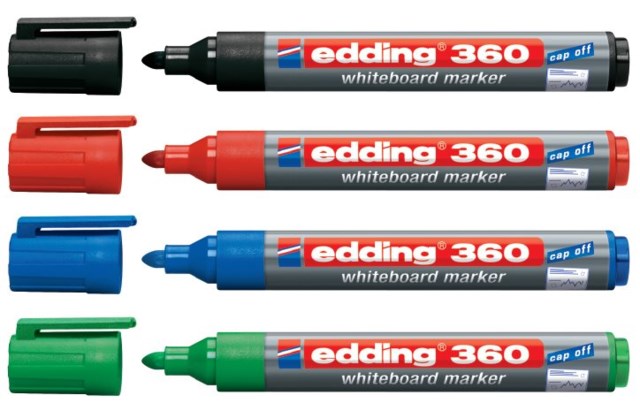 Whiteboardpenna Edding 360 fine 4-set 10set/krt - 1