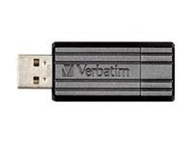 USB-minne Verbatim 2.0 Pinstripe 64GB svart - 1