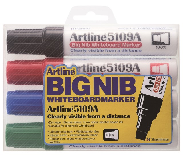 Whiteboardpenna Artline 5109A Bignib 4-set - 1