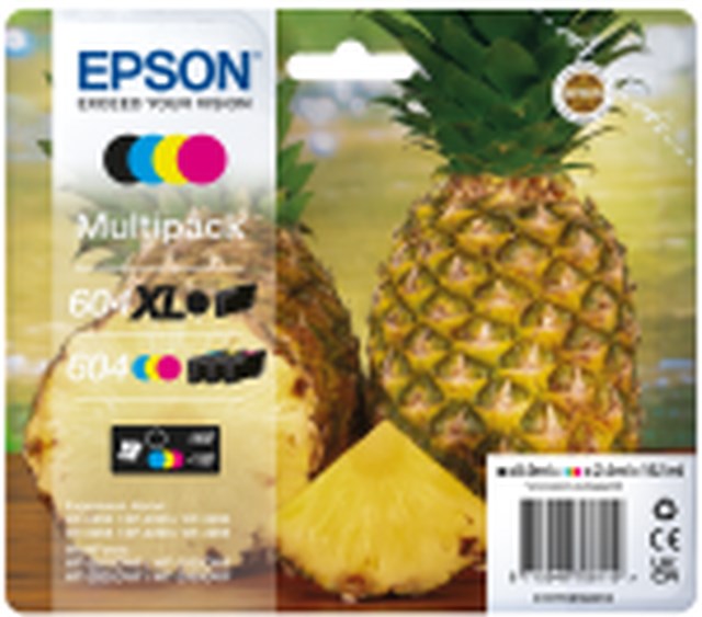 Ink-Jet Epson T604 Multipack XL svart/Std. CMY 4-färg - 1