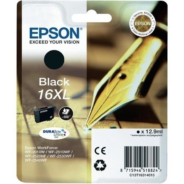 Ink-Jet Epson T1631 XL svart - 1