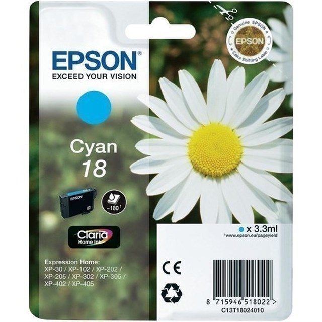 Ink-Jet-Epson T1802 cyan - 1