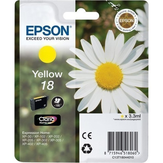 Ink-Jet-Epson T1804 gul - 1