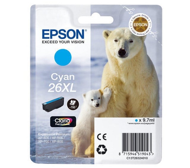 Ink-Jet Epson cyan T2632 XL - 1