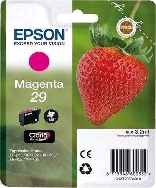 Ink_Jet Epson 29 med larm magenta - 3,2ml - 1