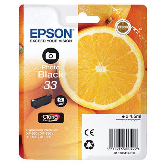 Ink-Jet Epson 33 Photo svart - 1