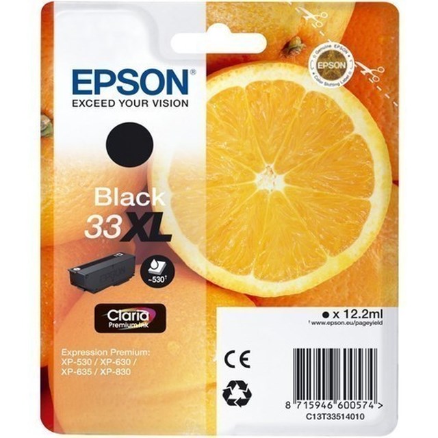 Ink-Jet Epson 33XL svart - 8,1ml - 1