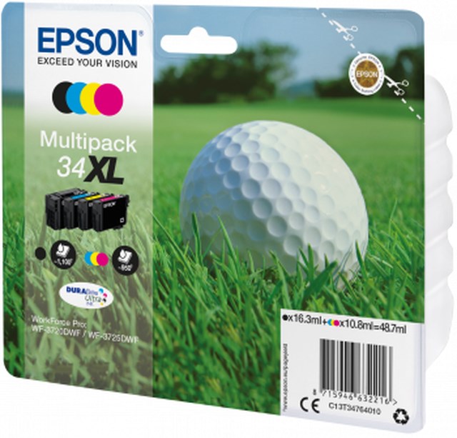 Ink-Jet Epson T3476 XL Multipack 4-färg - 1
