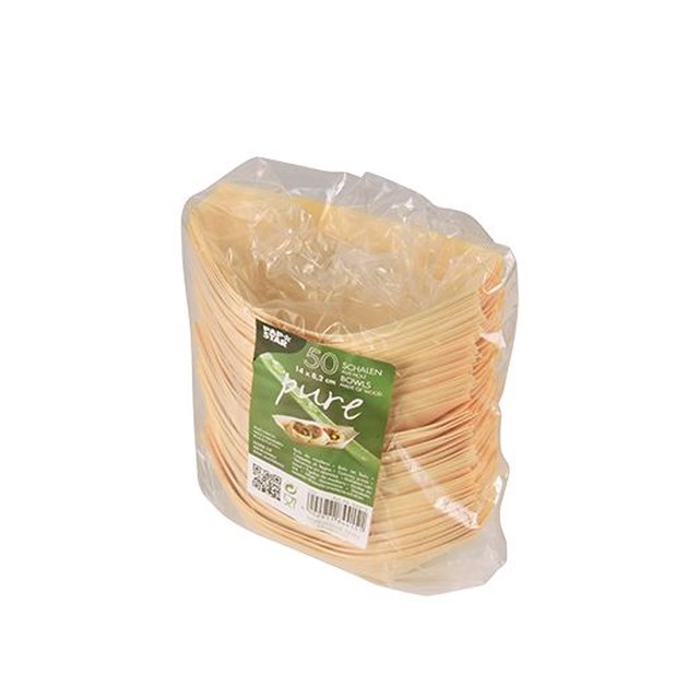 Skål "båt" för plockmat trä "pure" 14x8,2cm, 50st/fp - 140x82mm - 1