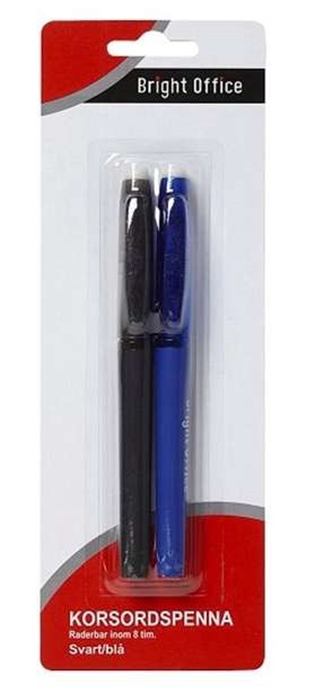 Kulpenna Korsord svart + blå - 1