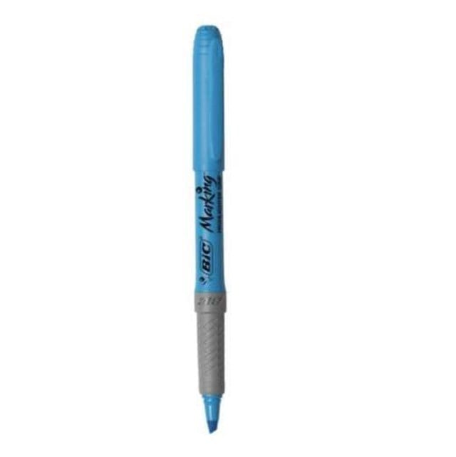 Överstrykningspenna Bic Highlighter Grip blå - 1,6-3,2mm - 1